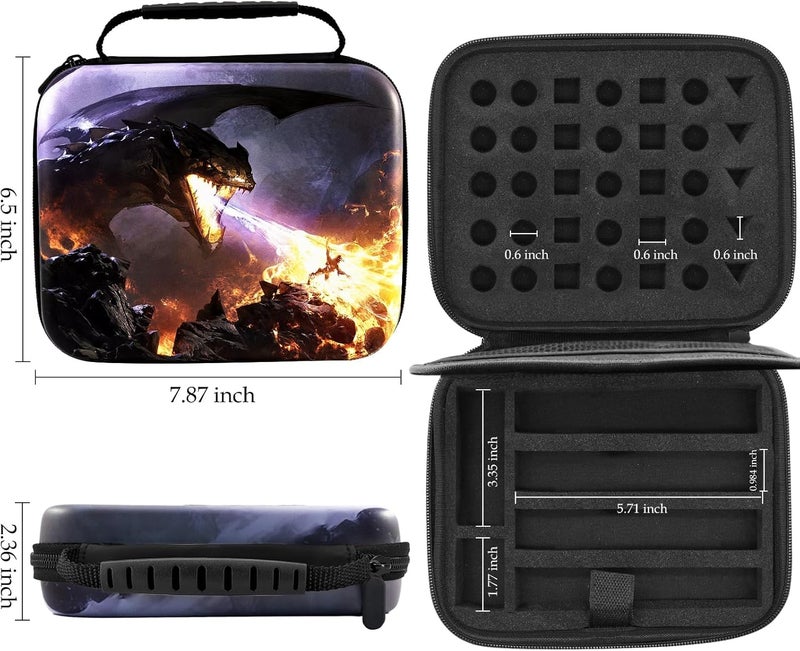 sabermaster Dice Storage Case Dice Bag Dice throne dnd dice tray dice holder dnd dice storage dice case Multifunctional storage Organizer Role Playing Game for Rpg Table Game (D) - Image 2